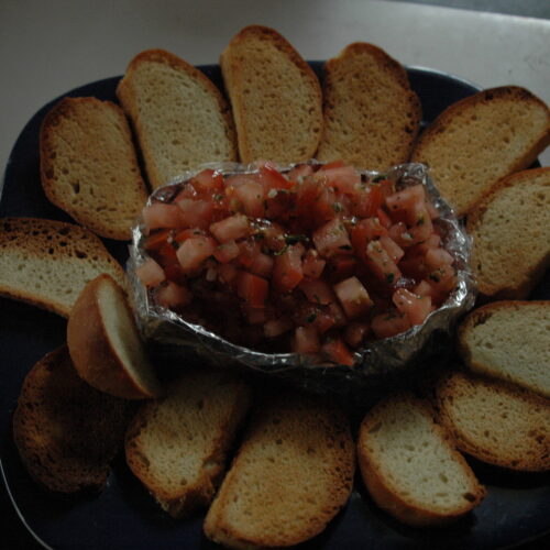 Tomato Bruschetta W/ Fresh Basil