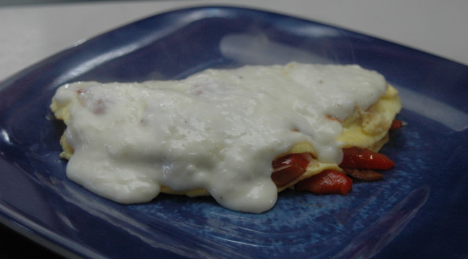 Southern Omelette and Cheese Sauce