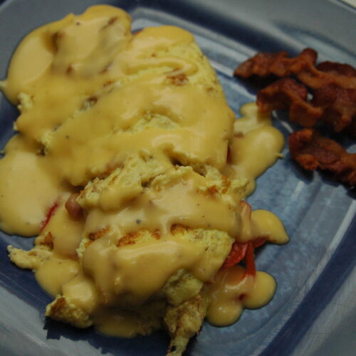 Omelette with Cheese Sauce Photo